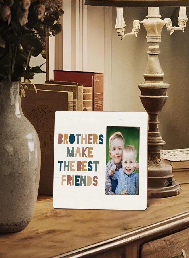 Wheatwin Brother Picture Frame, Brother Gifts, Funny Brother Gifts, Brother Gifts for Christmas, Brother Gifts from Brother Sister, Brother Make the Best Friends Photo Frames 4x6 - Image 3